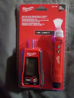 Milwaukee digital GFCI receptacle tester and voltage tester
