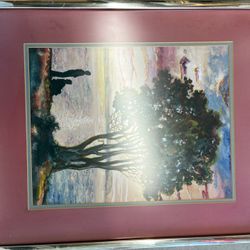 Vintage Oil Based Painting Framed Art Work 