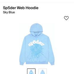 Sp5der Hoodie - Sky Blue Size Medium