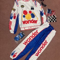 New medium Ricky Bobby nascar racing jumpsuit jacket wonder bread costume rave