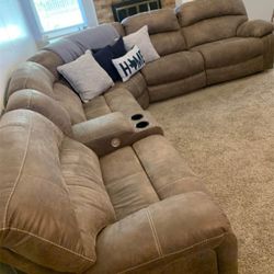 Microfiber Power Reclining Sectional Couch 🛋️$39 Down Payment with Financing  No Needed Credit Check2220