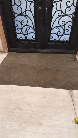 Brown Chevron Pattern Door Mat