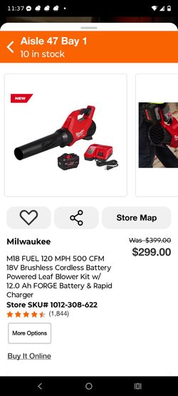 Milwaukee M18 fuel blower