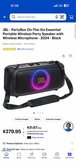 JBL party box on the go