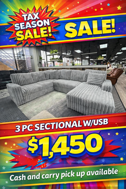 3 PC sectional with usb $1,450