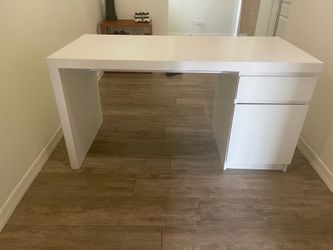 IKEA White Desk with Storage