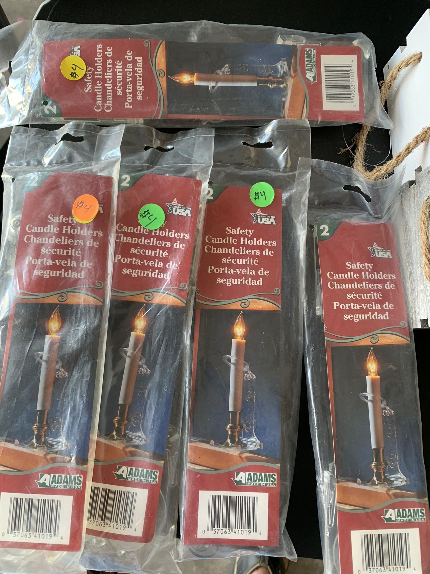 5 Bags Of 2 Plastic Suction Cup Candle Holders For Most Lights At Christmas Time