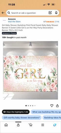 Baby Shower It’s A Girl Banner