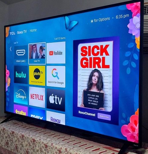 🟡SMART  TV  TCL  75"  4K  ROKU   LED  HDR   DOLBY   VISION   FULL  UHD  2160p🔴 ( NEGOTIABLE  )🟡 FREE   DELIVERY 🟢