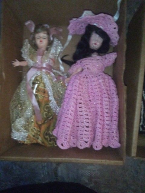 Vintage Bisquit Dolls, Cinderella And Bridal Dolls