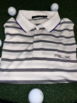 RLX  Silver Striped Golf Polo