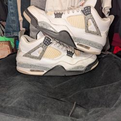 Nike Air Jordan Retro 4 Men's Size 11 IV White Cement 2016 OG Sneakers