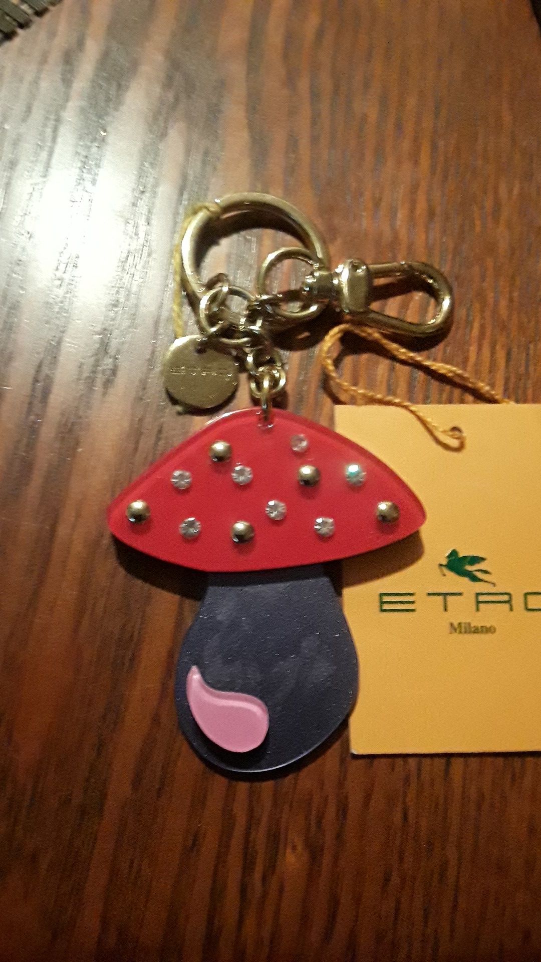 Cute Italian ETRO MILANO key chain. Made in Italy.