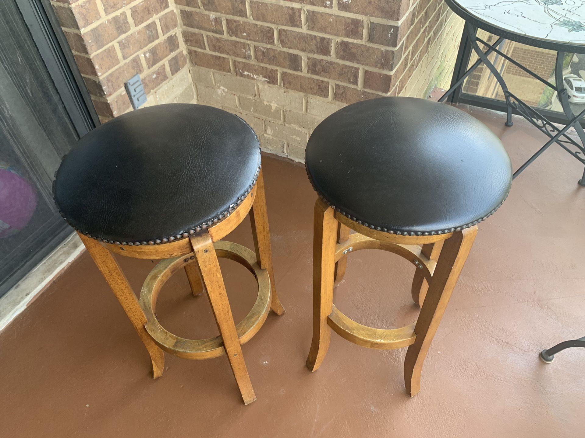 Leather and wooden bar stools 10$ each