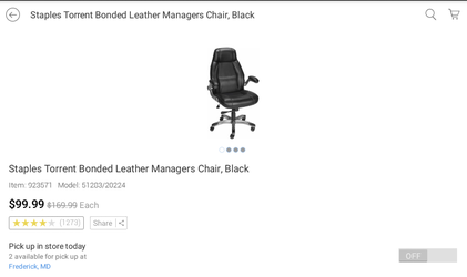Staples torrent bonded sale leather manager chair