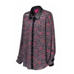 Betsey Johnson x Torrid Skull Rose Georgette Tunic Blouse Goth Punk 3x