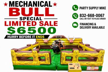 Commercial Mechanical Bull + Inflatable Arena for Sale