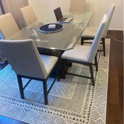 Glass dining Room Table 
