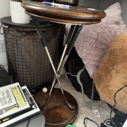 Vintage Golf Themed Side Table - NEED IT GONE ASAP