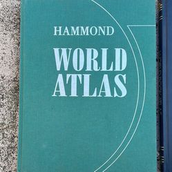 2 Vintage World Atlas’s Hammond World Book 