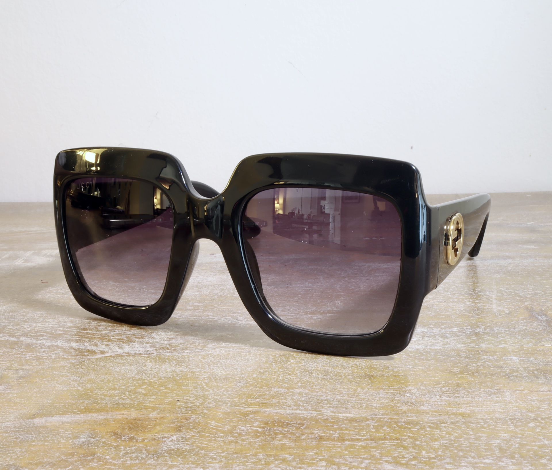 Gucci Square Black Sunglasses For Women