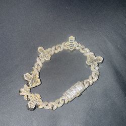 925 sterling silver cross bracelet