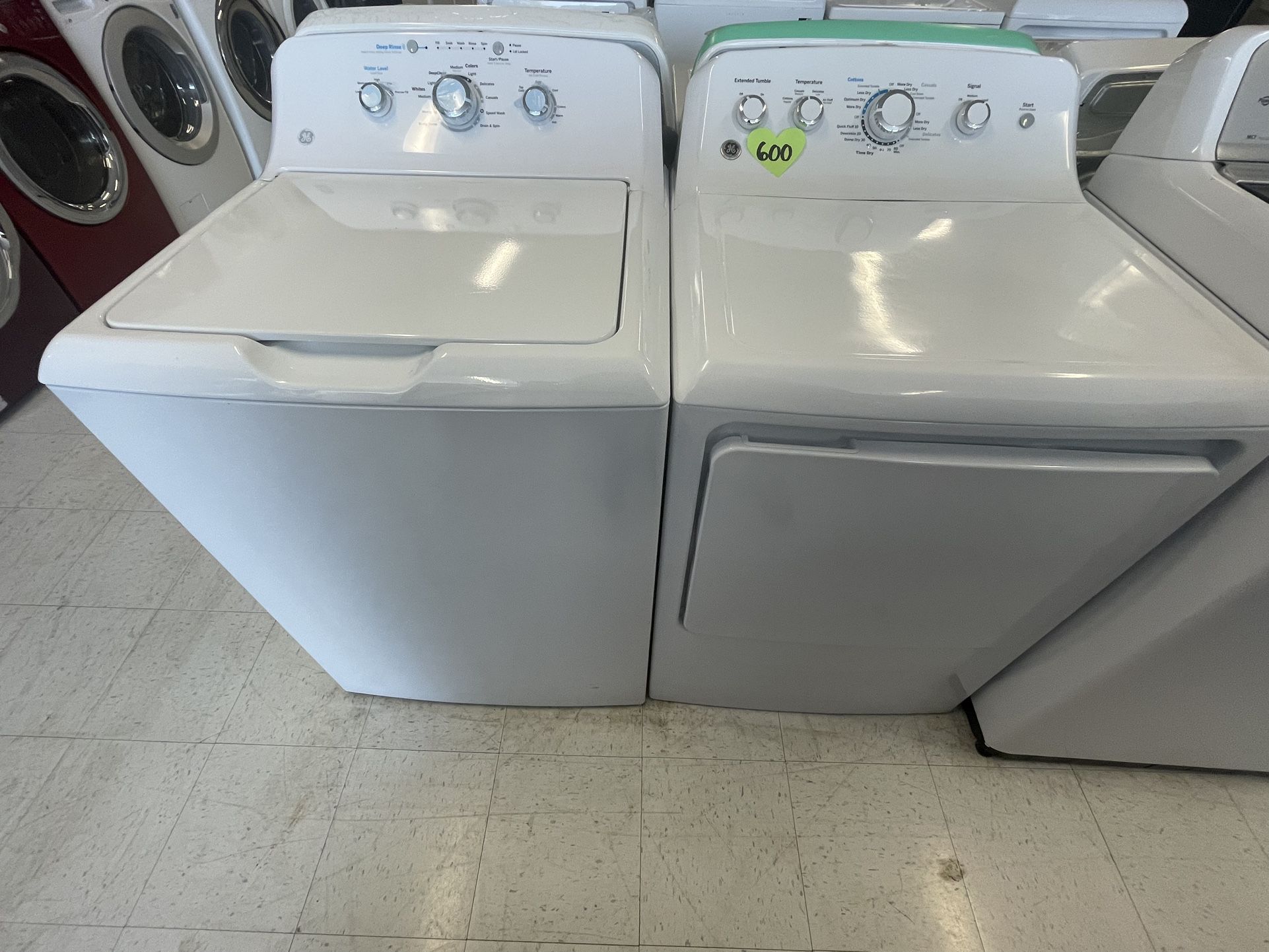 Ge Top Load Washer And Electric Dryer Set 90days Warranty 