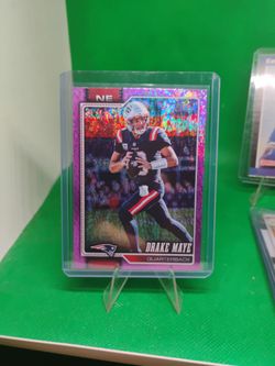 Drake Maye New England Patriots Pink Prizm Trading Card