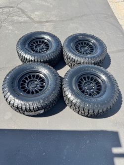Brand New KMC Impact FFT “733” 17x8.5 6x135 Wheels and Blackhawk RT 35/12.5R17 Tires 0 Offset