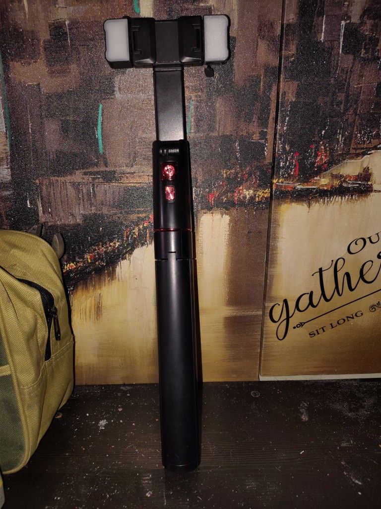 Powered Selfie Stick With Lights