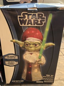 star wars Yoda 36” holiday lighted decor. Brand new never used