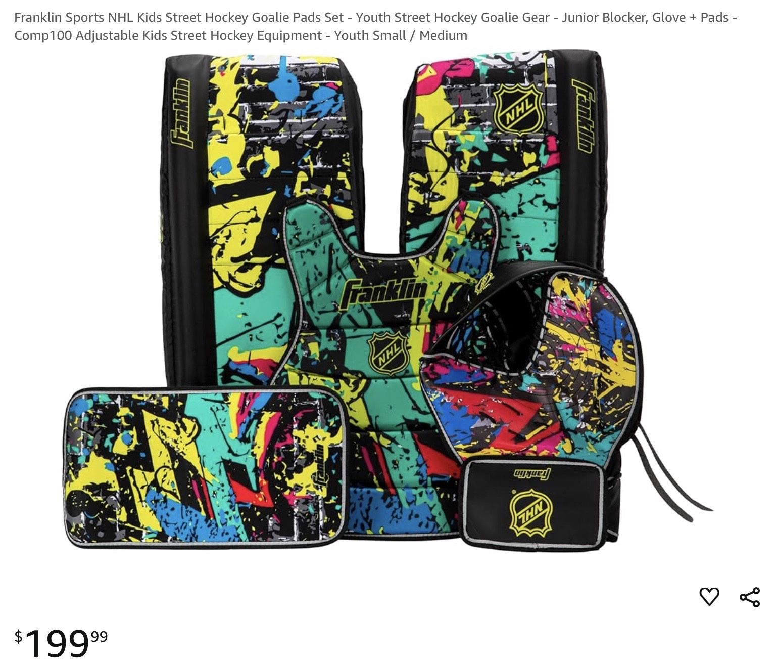 NHL Street Hockey Goalie Protection Gear