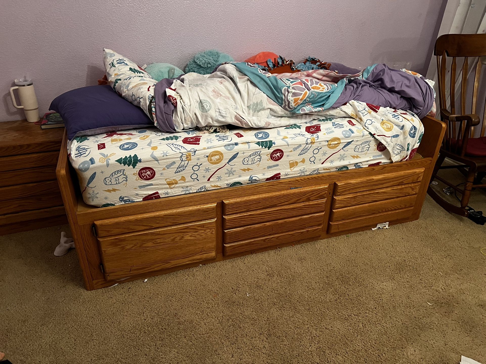 5 Piece Solid Oak Bedroom Set