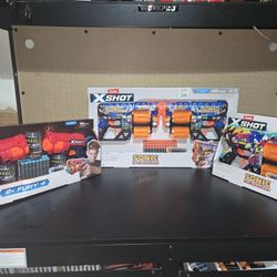 2 Sonic Foam Dart Blasters And One Grey One 