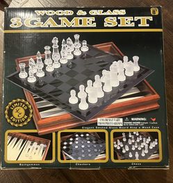 Chess & Checkers 3 In 1 Game Set