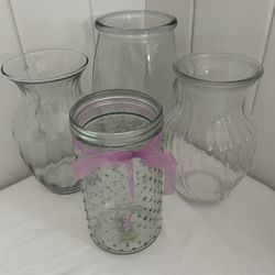 Glass vase LOT 4 flower shop style vases