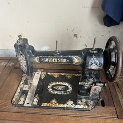 Antique Golden Star Treadle Sewing Machine 1905