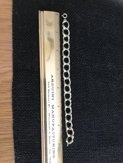 Silver open link bracelet 7 inch