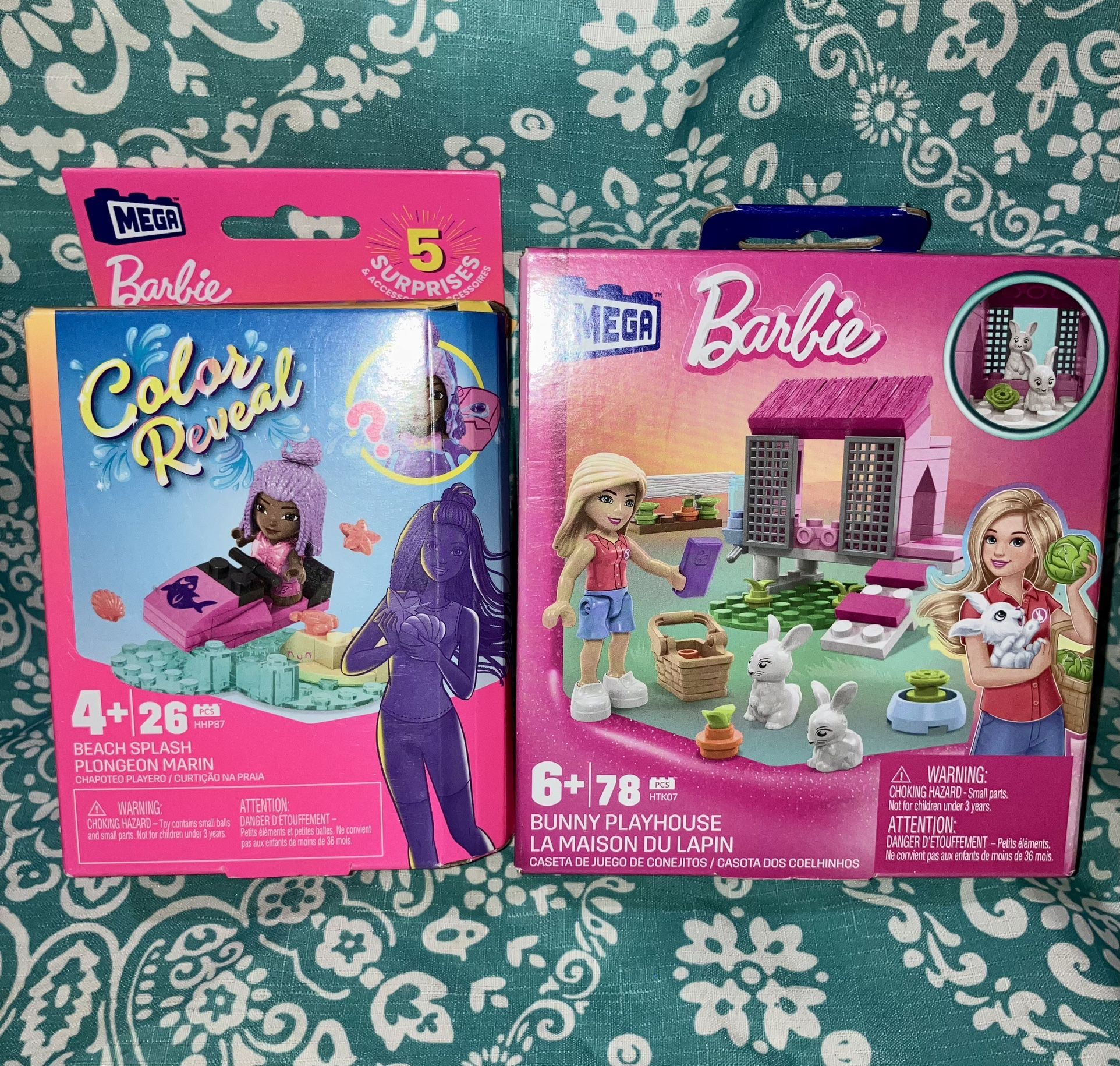 2 Mega Blocks Barbie Sets