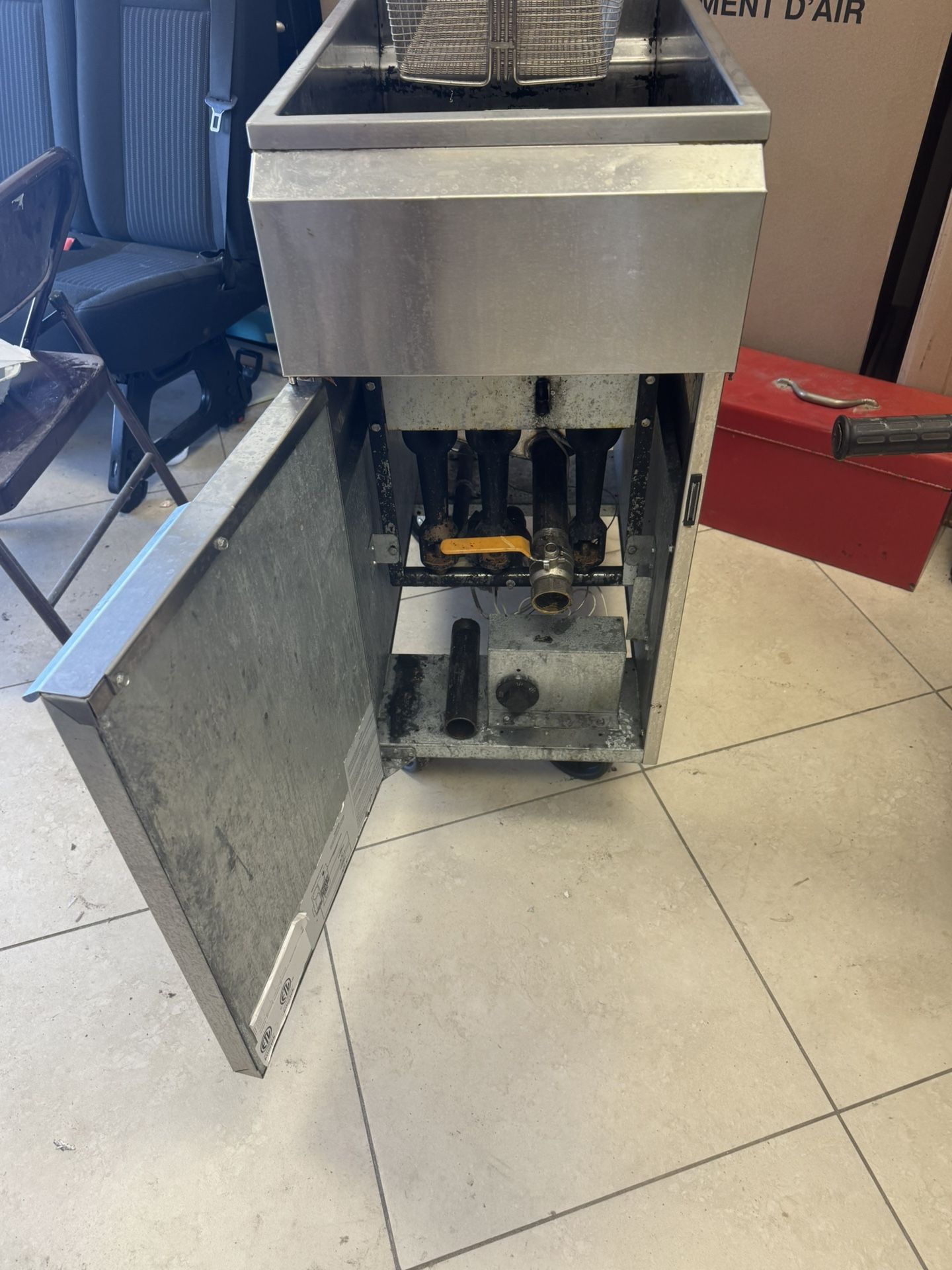 Gas fryer 40 pound on wheels two available