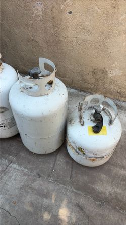 Empty propane tank