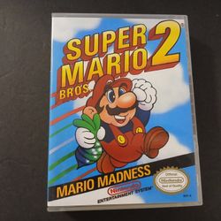 NES Super Mario Bros. 2 Game And Cusom Case