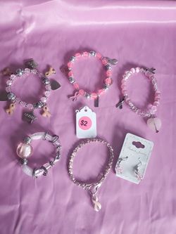 Breast Cancer Awareness Jewelry. $2 each