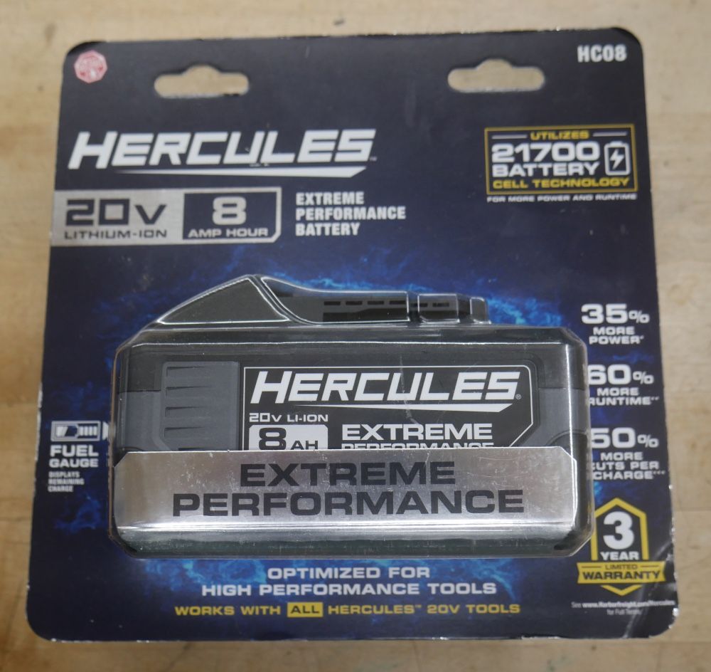   *NEW* HERCULES 20V 8.0 Ah Lithium-Ion Battery Pack ( HC08 ) 59245