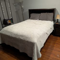 Full size shelf bedframe and mattress $200 OBO
