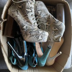 box of heels/shoes
