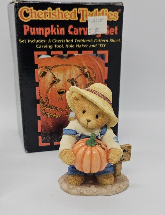 Cherished Teddies Halloween Pumpkin Carving Set Ed Figurine 1999 Enesco Fall
Mint condition, has been stored in the box
Ed
466220
Pumpkin carving