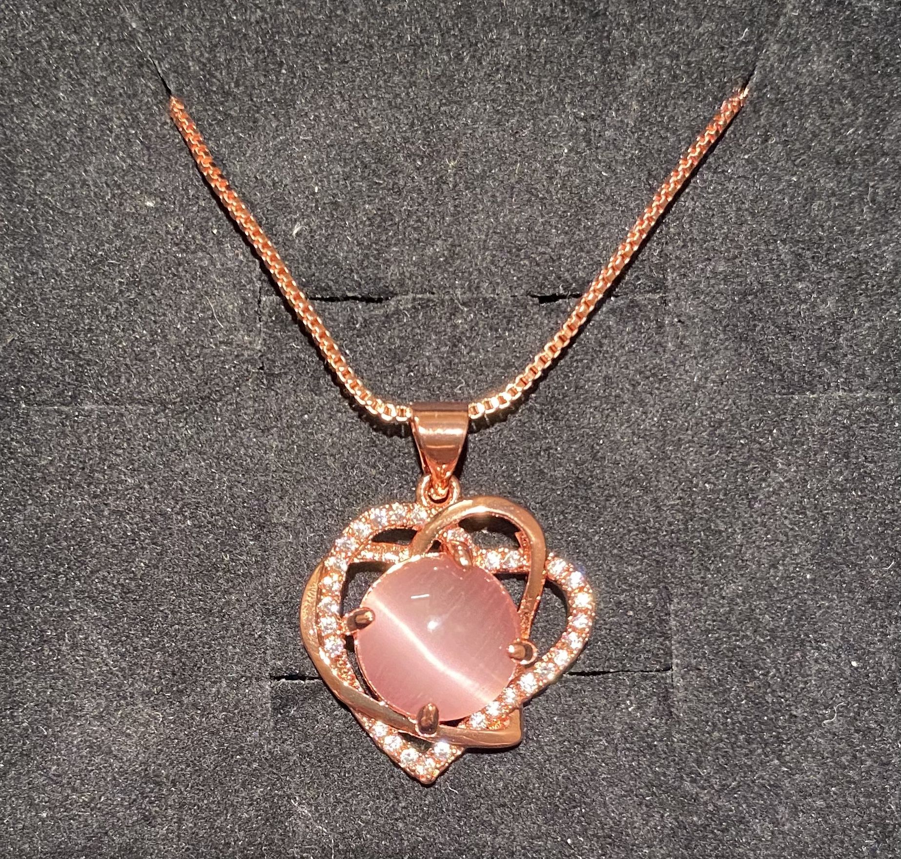 Rose Gold Pendant Necklace S925