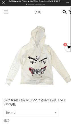 Evil Hearts Club Hoodie Size Large