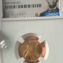 1957d NGC ms 66 wheat cent
